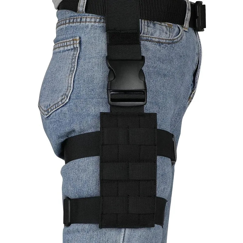 Multifunctional Adjustable Thigh Carry Modular Bag Molle Compatible Outdoor Sports Training Leg Mount Accessory Storage Pouch