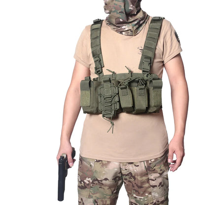 Hunting TCM Chest Rig Tactical Vest Magazine Pouch Holster Molle System Waist Vest Shooting Training Men Uniform Vest