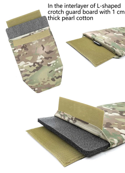 Tactical Pleated Crotch Groin Protection Equipment Vest  Men Molle Body Armor Bag   Gear Accessory Airsoft WarGame Outdoor