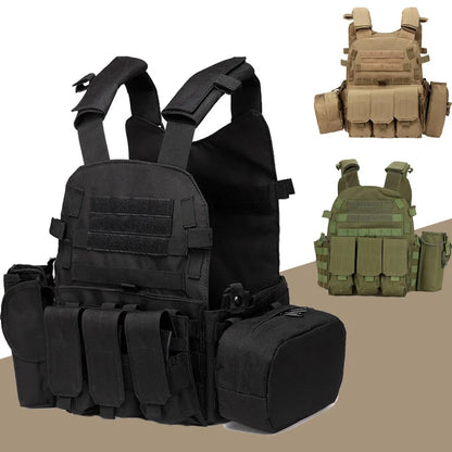 6094 Military Tactical Vest Body Armor Combat Army CS Gear Hunting Plate Carrier Airsoft Accessories Wargame Pouch Molle Vest