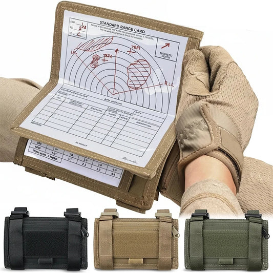 Tactical Map Case Arm Sleeve Wrist Map Holder Wristband Map Pouch Card Holder for Shooting Rescue Field Measurement