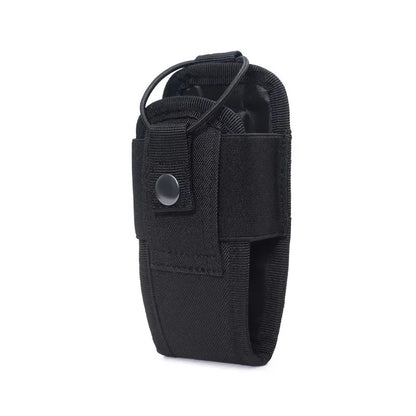 600D Tactical Walkie Talkie Pouch Black Oxford Molle Radio Pouch Portable Outdoor Hunting Sports Phone Holder Interphone Holster