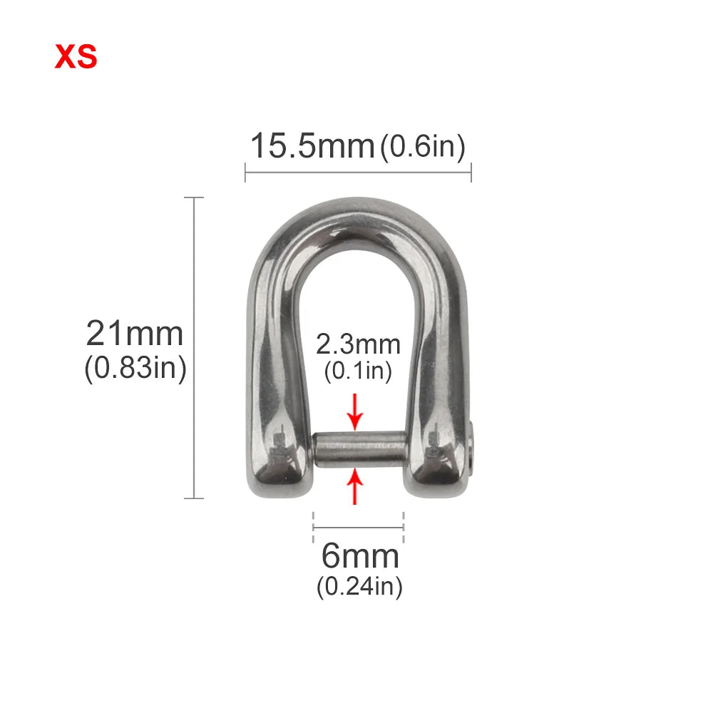 U Shape Titanium Alloy Horseshoe Buckle Detachable Hook Keychain Outdoor Tool EDC