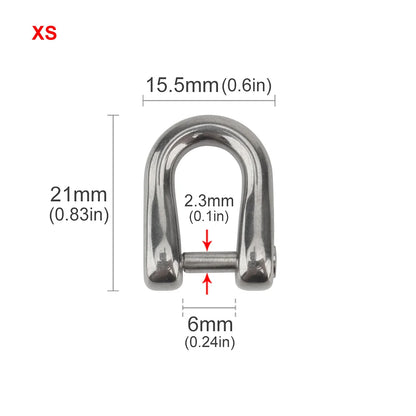 U Shape Titanium Alloy Horseshoe Buckle Detachable Hook Keychain Outdoor Tool EDC