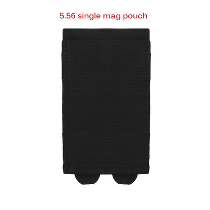 5.56 Elastic Single Mgazine Pouch Tactical Lightweight Storage Bag Hunting Vest Molle Mount Knifle Torch Pouch Tourniquet Bag