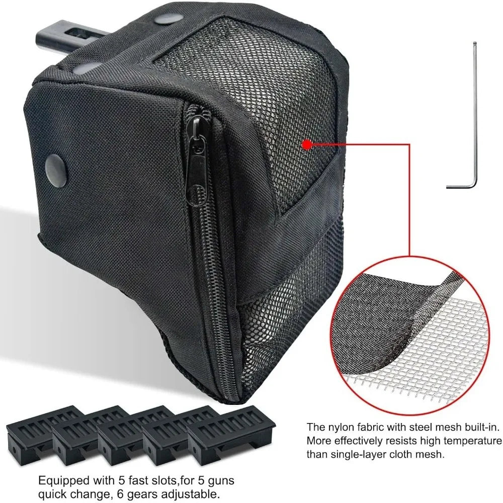 Brass Catcher Heat Resistant Steel Mesh Thickened Nylon Shell Catcher Net with 5 Pic Rail Fixers Mountable Quick