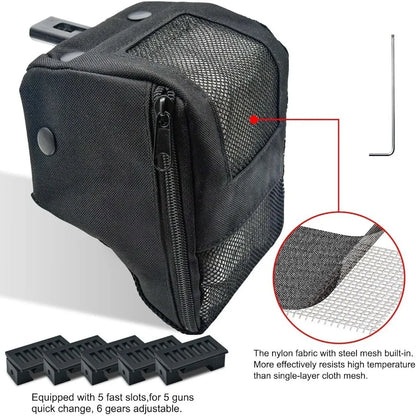 Brass Catcher Heat Resistant Steel Mesh Thickened Nylon Shell Catcher Net with 5 Pic Rail Fixers Mountable Quick