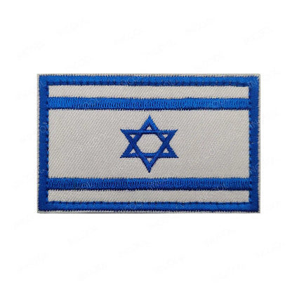 Israel Flag Embroidered Patches PVC Rubber Israeli Sticker Appliqued For Clothing