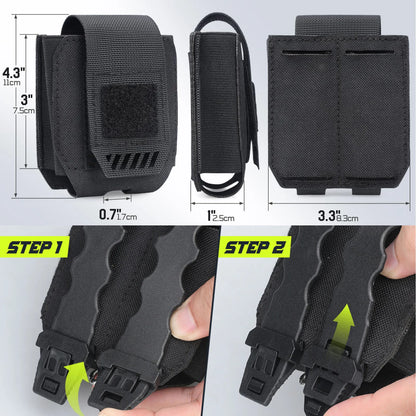 Tactical Molle Handcuffs Pouch Universal Handcuff Holster Duty Belt Vest Law Enforcement Outdoor Hunting Belt Pouch Bag