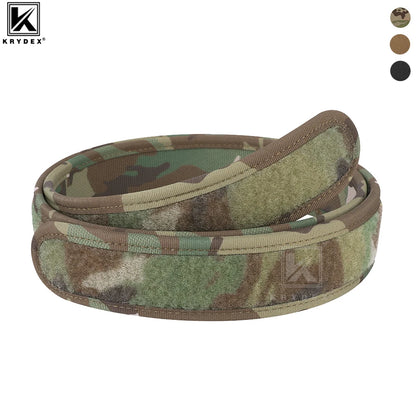 KRYDEX Tactical 1.5'' Loop Inner Belt Buckleless Nylon Waist Duty Belt Hunting Shooting Sport Accessories Men Outer Black Belt