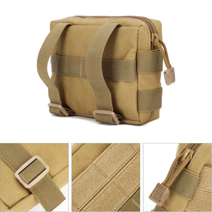 Multifunctional Tactical Pouch EDC Tool Storage Kit with Molle System for Mobile Phone Case Bag Hunting Exploration Hike
