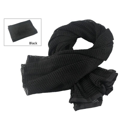 Camouflage mesh scarf sniper veil camouflage mesh face scarf veil head wrap suitable for outdoor camping hiking hunting shooting
