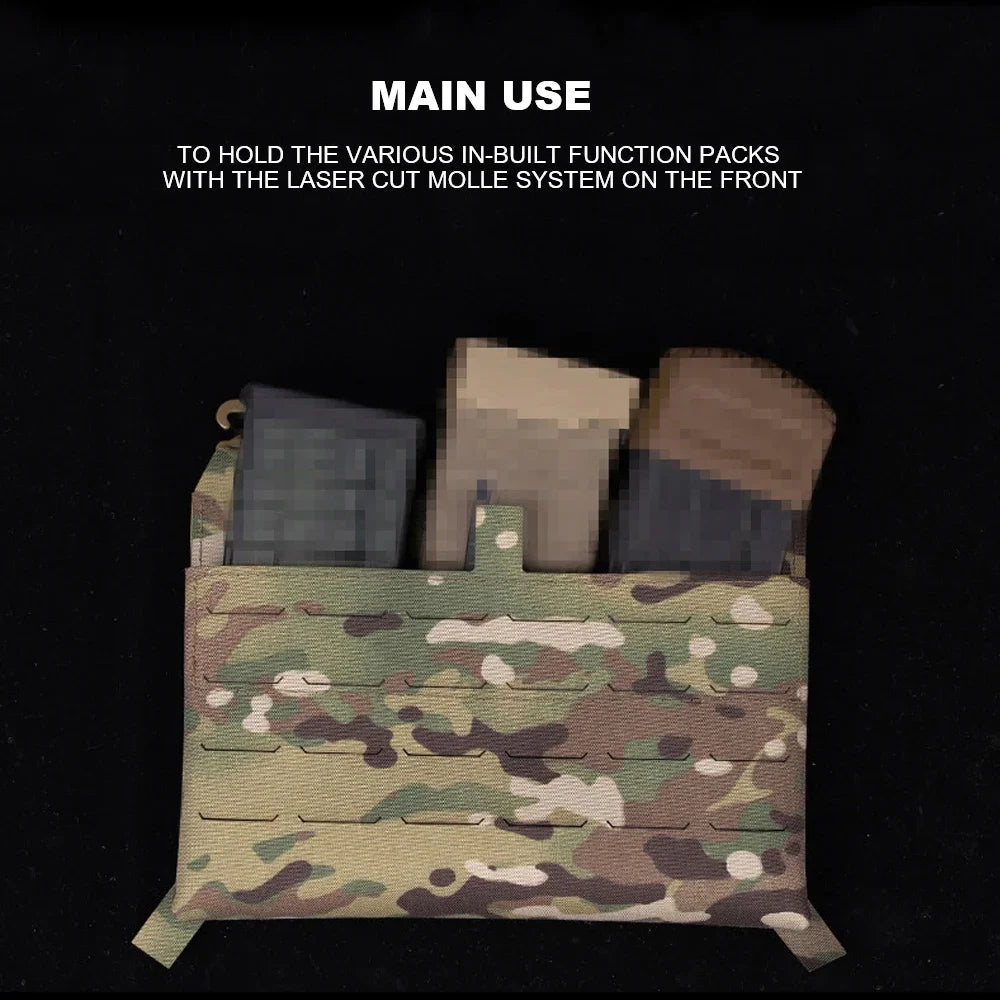 Tactical Vest Front Panel Fit For 5.56 7.62 Magazine Pouch  Hunting Vest G-Hook Expansion Conversion Board Accessories