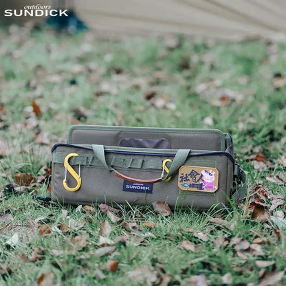 Outdoor Camping Tool Storage Bag Water‑Resistant Multi‑Compartment Hand‑shoulder Bag for Camping Hammer Stake Sundries Organizer