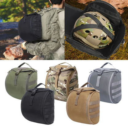Tactical Helmet Bag Pack Multi-Purpose Molle Storage Carrying Pouch for Sports Hunting Shooting Combat Helmets