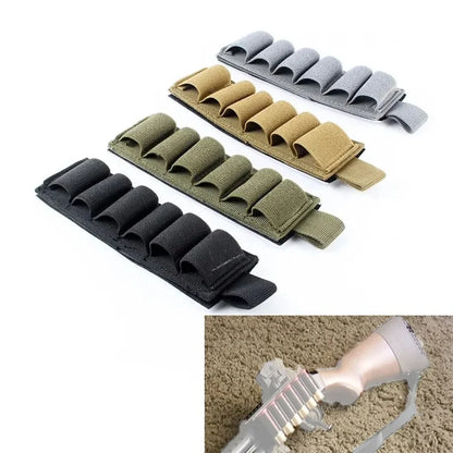 6-Slot Tactical Shotgun Shell Pouch MOLLE Ammo Bag Velcro Nylon Holder for Hunting