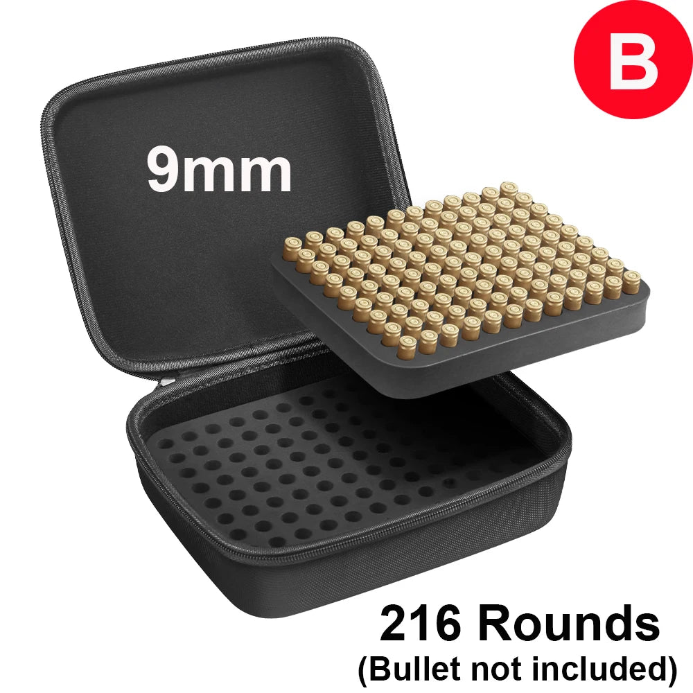 9mm .22LR .223/5.56mm Ammo Pouch Large Capacity Handbag for Ammunition Storage Box Hunting Cartridge Bag Bullet Case Organizer