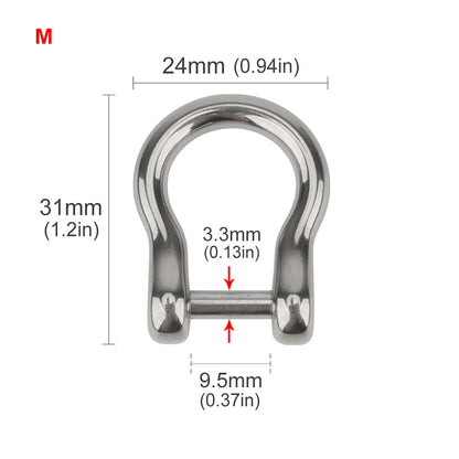 U Shape Titanium Alloy Horseshoe Buckle Detachable Hook Keychain Outdoor Tool EDC