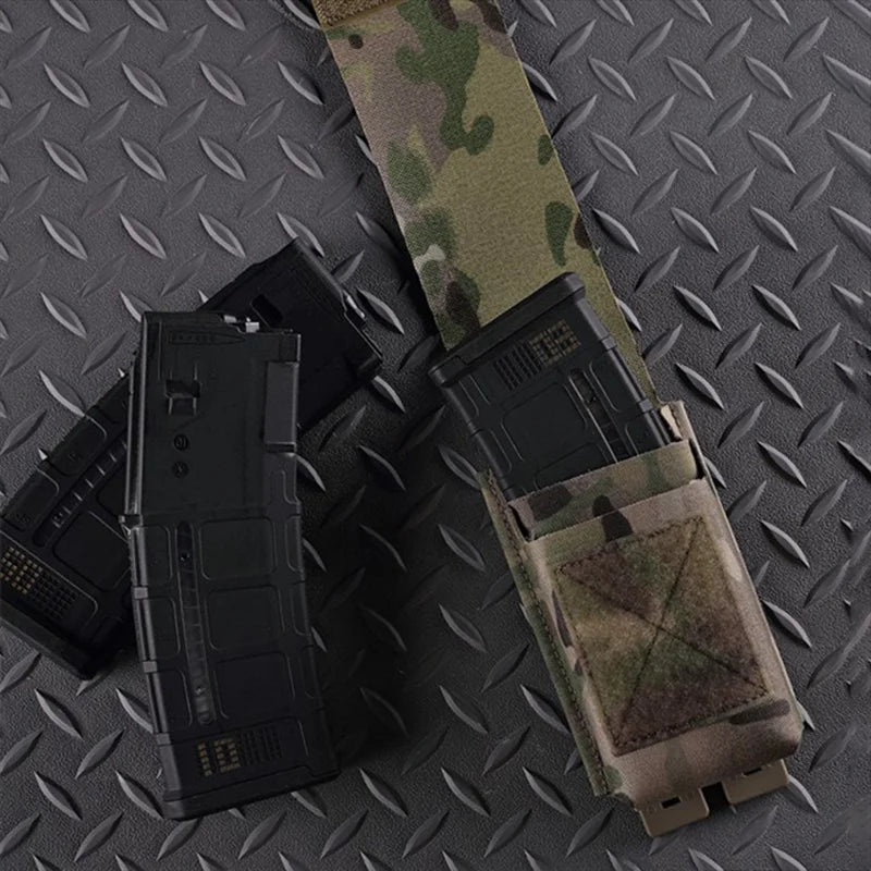 556 Flip Double Mag Pouch Magnetic Closure MOLLE Mount Field Use Hunting Outdoor Shooting Gear Utility Carrier
