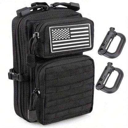 Tactical Molle Zippered Pouch EDC Waist Pack Medical IFAK Small Tool Bag for Hunting Hiking Fishing