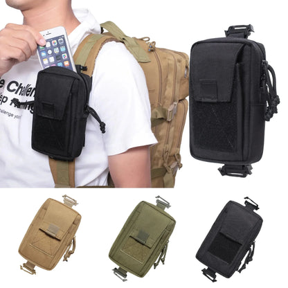 Molle Backpack Strap Bag Phone Holder Outdoor Sports Running Camping Hiking Hunting Accessories Organizer EDC Tool Waist Pouch