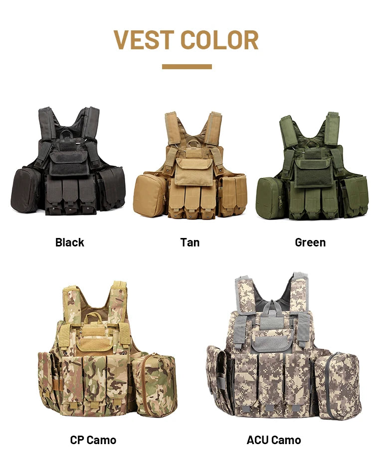 Quality Wholesale High Quality Polyester Outdoor Tactical Multi Functional Hunting Black Green Quick Release Vest