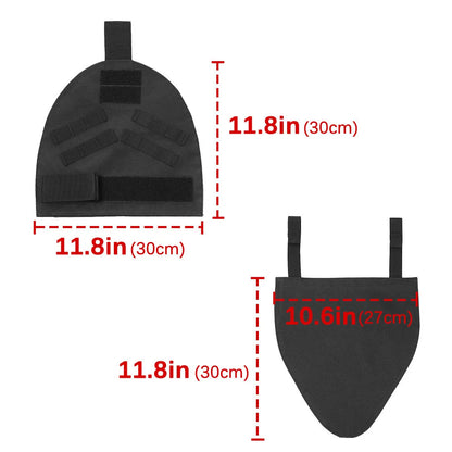 Tactical Equipment Guards Outdoor Training Protective Gear 2x MOLLE Shoulder Pads + 1x Crotch Pad with Hook & Loop Fastener