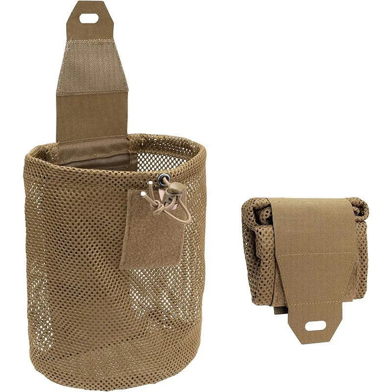 Nylon Roll-Up Mesh Dump Pouch Mini Foldable Net Pocket EDC Tactical Outdoor Sport Camping Hunting Magazine Storage