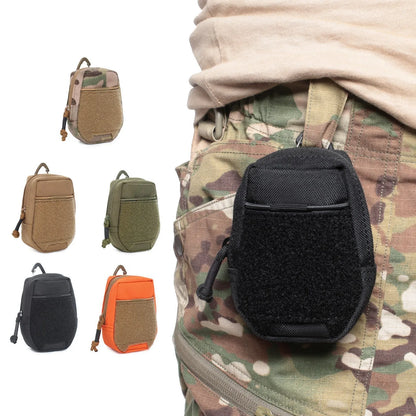 Molle Tactical Pouch EDC Wallet Belt Waist Pack Admin Pouch Key Bag Retro Men Coin Purse Women Zipper Mini Wallet Card Holder