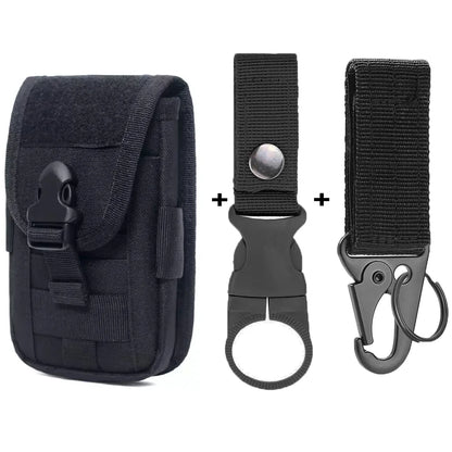 OPHIDIAN  Multifunctional Sports Running Belt Cell Phone Bag Men Waist Pack Vertical Double Layer Molle Accessory Bag Charging