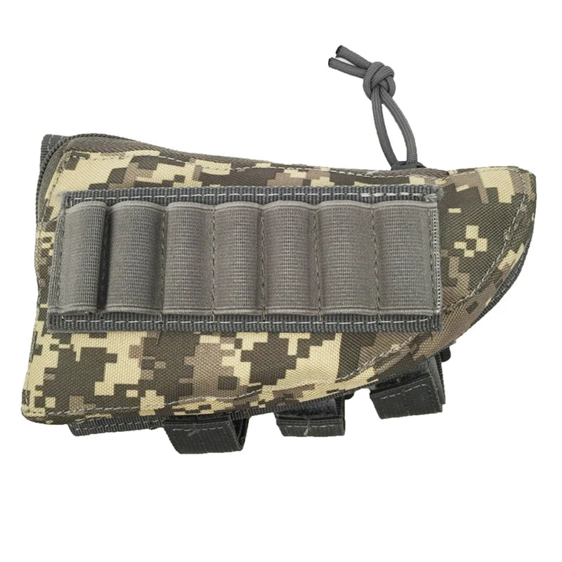 Tactical Muti-functional Hunting Zipper Rifle Buttstock Pack Bag Cheek Pad Rest Shell Mag Ammo Pouch Pocket Magazine Bandolier