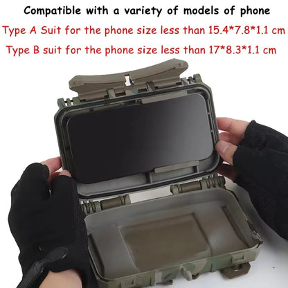 Tactical MOLLE Phone Storage Box Hunting Vests Plate Carrier Phone Holder Navigation Board Airsoft Shooting Admin Panel Board