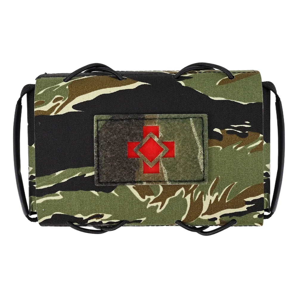 SINAIRSOFT Tactical Molle Ifak Pouch 500D Nylon Water-Resistant Medical First Aid Pouch with Red Cross Patch for Vest Backpack