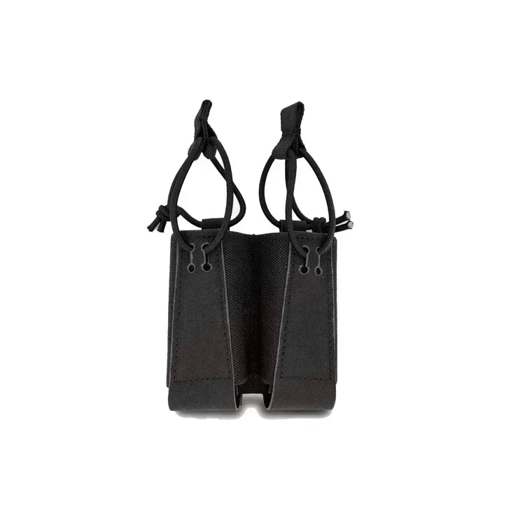 Tactical 9mm Double Mag Bag Airsoft Magazine Pouch Holster Carrier Elastic Sundry Molle Pouch Equipment