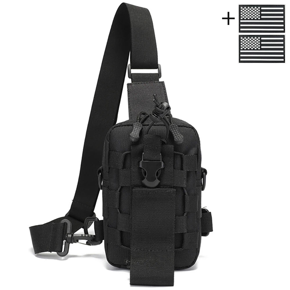 Outdoor water bottle chest bag small crossbody bag cycling multifunctional tool bag