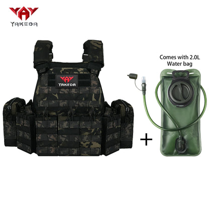 YAKEDAMOLLE Modular Hunting Tank Top, Comes with 2L Soft Water Bag, Adjustable Shoulder Strap with Multiple Device Bags