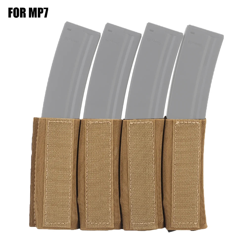 MK Tactical Chest Rig Accessories MP5 MP7 Quadruple Magazine Insert Pouch Militar Hunting Vest Built-in Elastic Magazine Holder