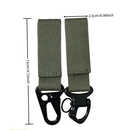 Tactical Nylon Key Hook Webbing Buckle Hanging System Molle Waist Belt Buckle Vest Hanging Metal Accessories Gear