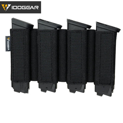 IDOGEAR Quad MP5 / MP7 Magazine Insert Holder with Hook Fasteners for MK3 and MK4 Chest Rig 35140