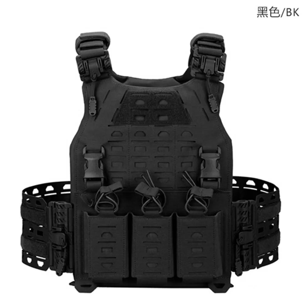 Men's Quick-Release Tactical Vest Lightweight Modular 3D Breathable Outdoor Training Vest for Shooting Hunting Hiking Camping