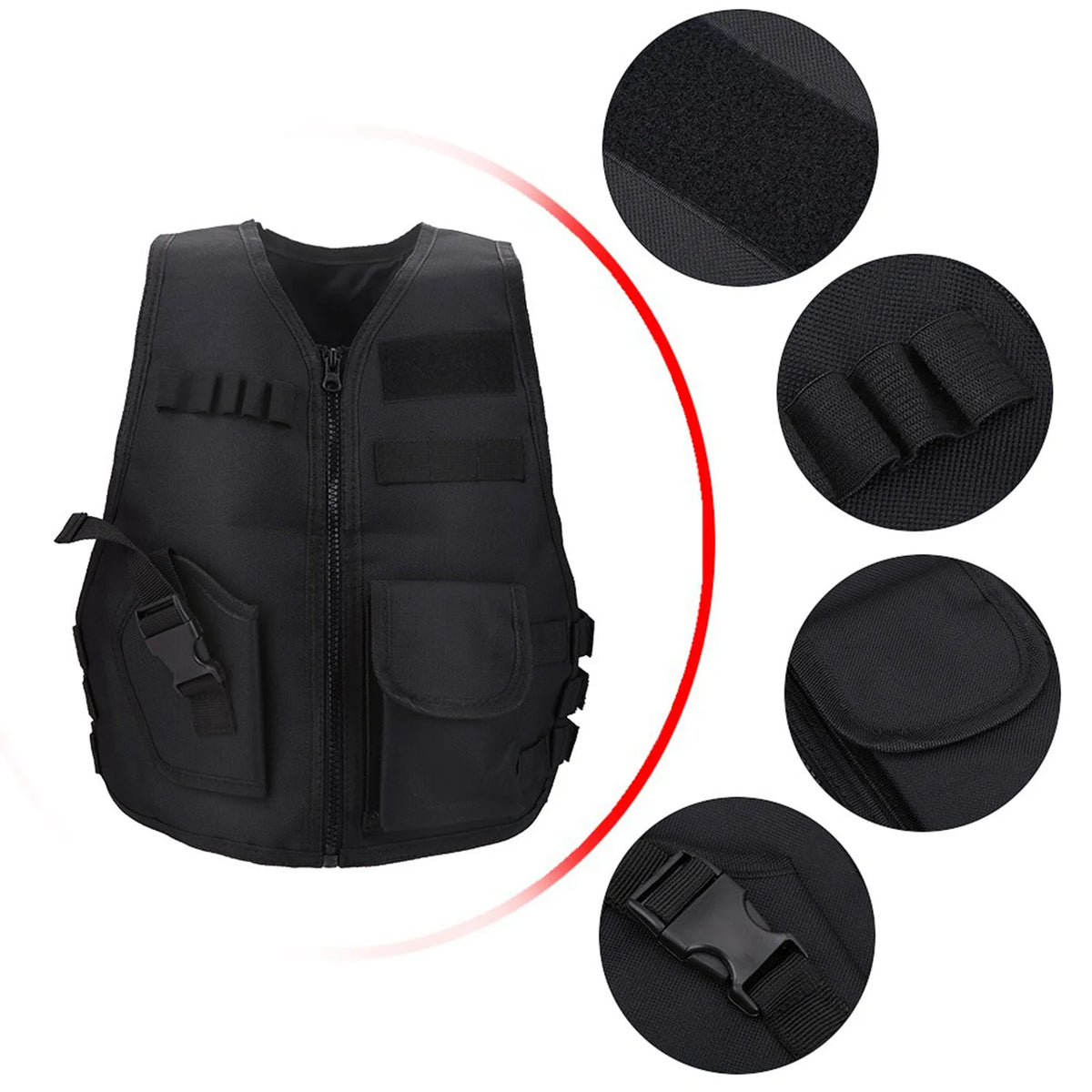 Boys Vest Kid Adjustable Vest Tactic Breathable Children Kids Protective Waistcoat for Outdoor Hunting  Games Tactical Equipment