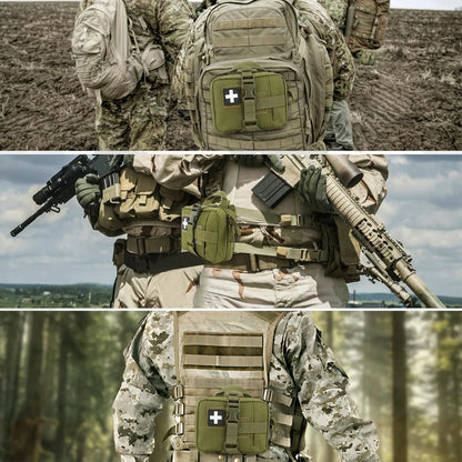 Tactical EMT Pouch, Upgrade Tear-Away First Aid Kit Tactical Small Belt First Aid Pouch Molle Medical Pouches for Travel,Outdoor
