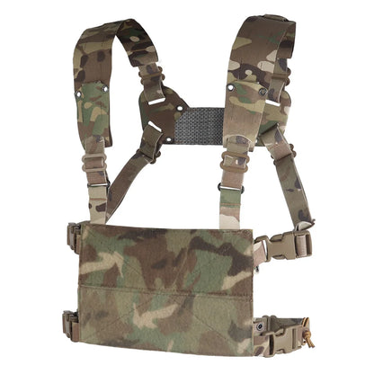 MOLLE Chest Rig Mini V2 H-type Ferro Style Lightweight Chesty Rig Tactical Vest Assault Training Plate Carrier Front Flaps Adapt