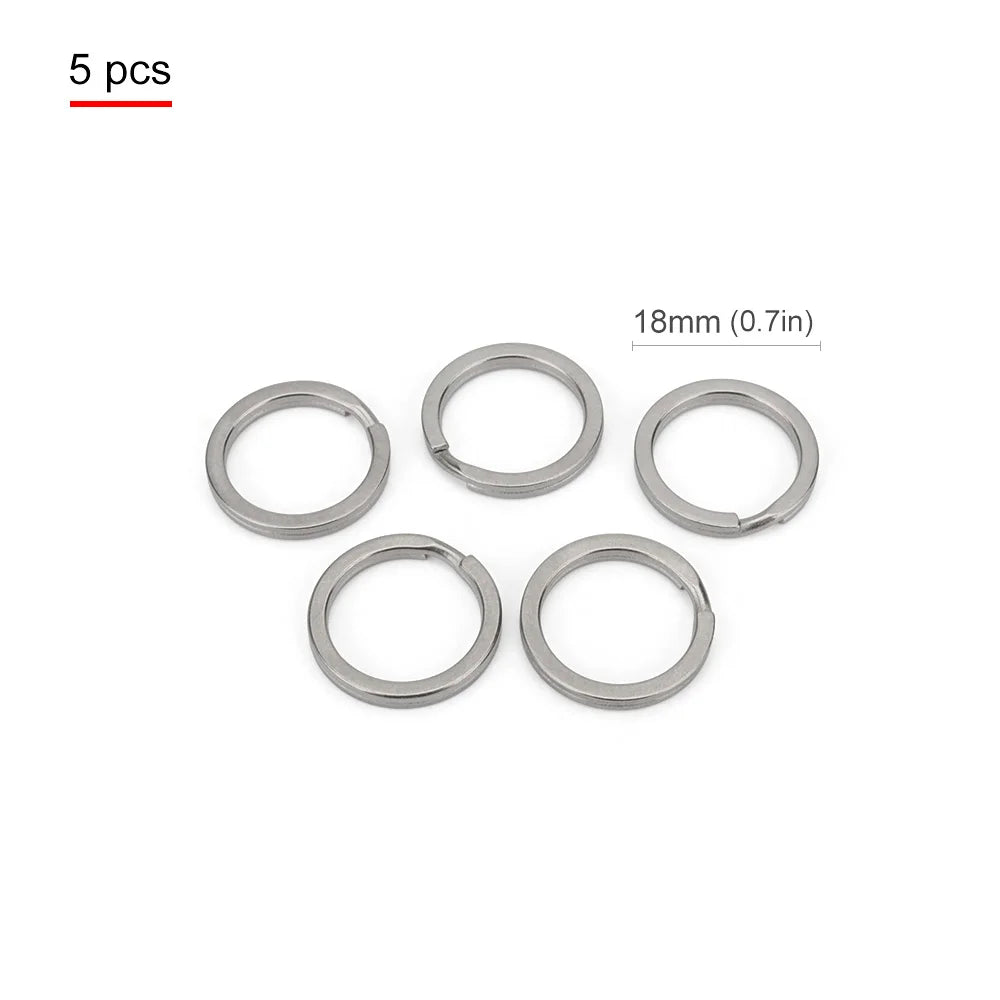 5pcs Titanium Alloy Key Ring 18mm/30mm Keychain Outdoor Tool EDC Buckle Accessories