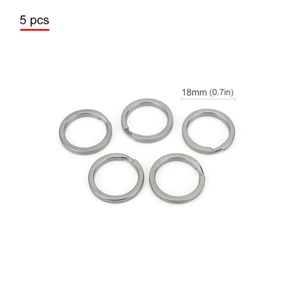 5pcs Titanium Alloy Key Ring 18mm/30mm Keychain Outdoor Tool EDC Buckle Accessories