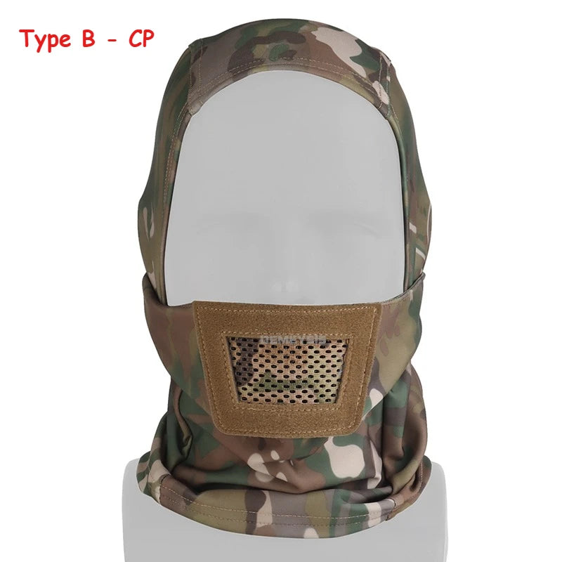 Outdoor Hunting Face Mask Steel Mesh Breathable Tactical CS Airsoft Shooting Balaclava Headwear Headscarf Motorcycle Headgear