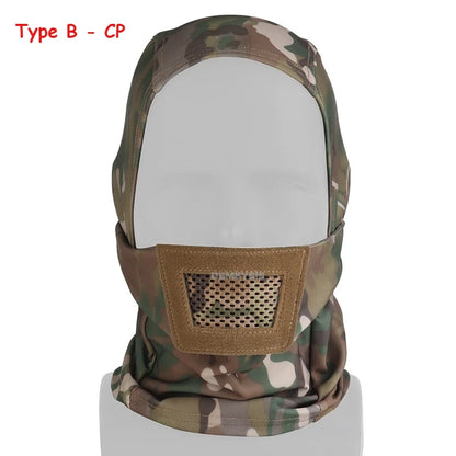 Outdoor Hunting Face Mask Steel Mesh Breathable Tactical CS Airsoft Shooting Balaclava Headwear Headscarf Motorcycle Headgear
