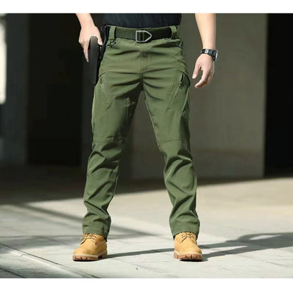 TRVLWEGO Men's Tactical Hiking Pants Spring Autumn Wear-Resistant 9 Pockets for Camping Fishing Hunting Climbing Trekking