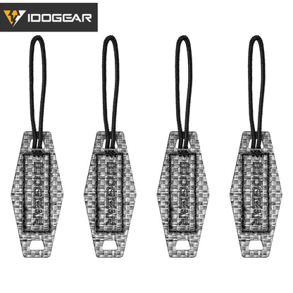 IDOGEAR Tactical Zipper Pull Cord Extension Zip Fixer Hook Handle Replacement Pulls Tab for Vest Backpack 3964