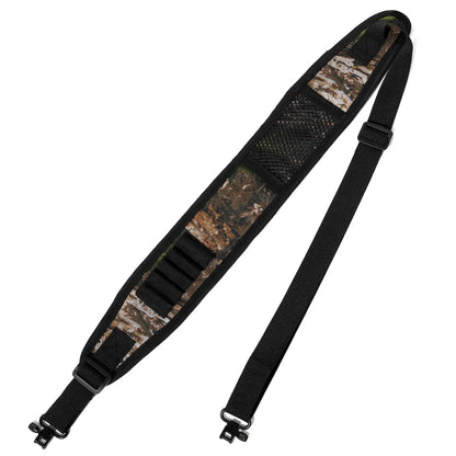 Tactical 2 Point Rifle Sling Adjustable Hunting Gun Strap with Ammo Loops, Non-Slip Padded Shoulder Strap for Outdoor Shooting